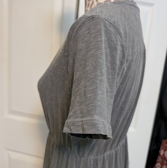 Sundry tiered midi dress in charcoal grey sz L - Picture 3 of 6